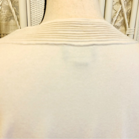 Pendleton Jackie Sweater Cream Short Sleeve Silk Blend Keyhole Plus size 2X - Picture 7 of 16